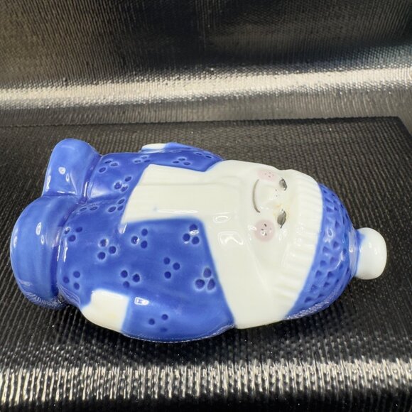 Porsgrund Norway Boy Blue White Snowflake Porcelain Figurine Vintage Figure VTG - Picture 5 of 10